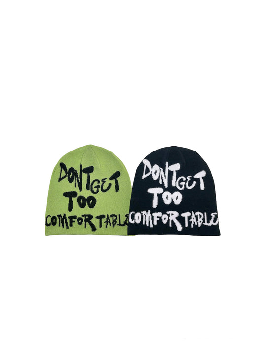 Don’t Get Too Comfortable Reversible Beanie (Green & Black)