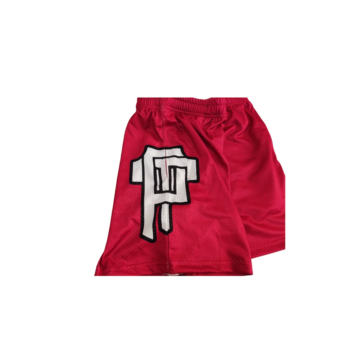 Red Mesh Plotin Shorts