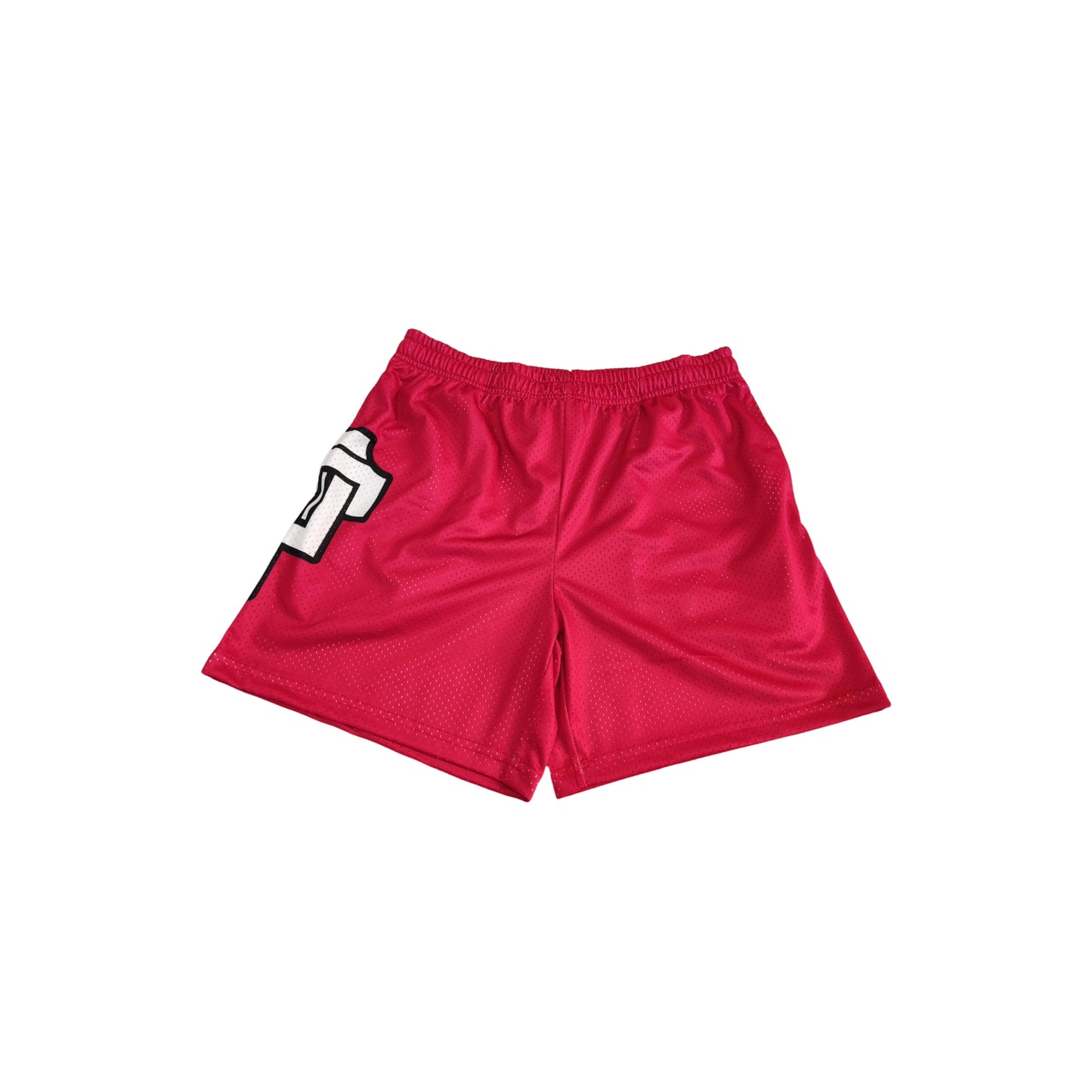 Red Mesh Plotin Shorts